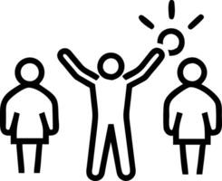 Candid capture of a manager shaking hands with employees after a promotion vector