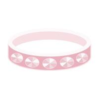 Pink Bracelet with Circular Gems Design vector