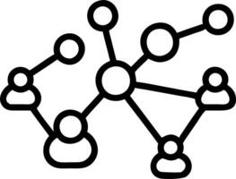 Abstract Digital Network with Team Members Connected vector