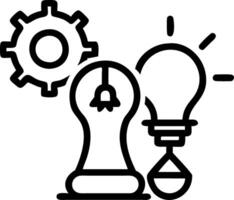 Abstract Digital Art with Business Strategy Icons and Copy Space vector