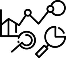 Abstract Digital Art with Business Analytics Icons and Copy Space vector