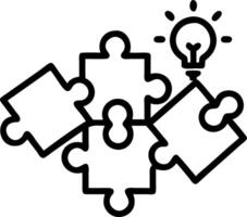 Abstract Floating Puzzle Pieces Representing Team Ideas vector