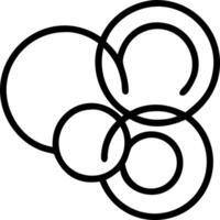 Abstract Overlapping Circles Representing Team Synergy vector
