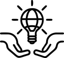 Abstract Team Passing a Virtual Idea Globe vector