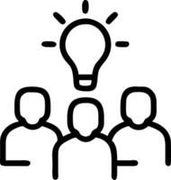 Abstract Bokeh Background with Team Brainstorming and Copy Space vector