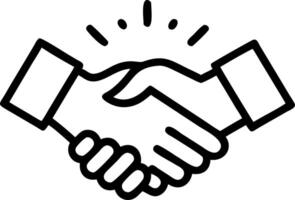 Bokeh image of a handshake after closing a deal vector