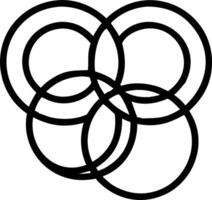 Abstract Team Circles Overlapping in a Bokeh Style vector
