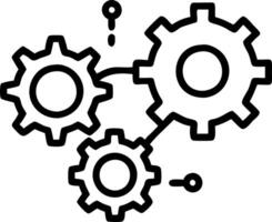 Abstract Gears Turning in the Background of a Meeting Room vector