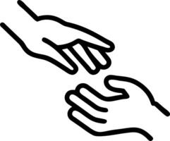Abstract bokeh of hands offering a helping hand vector