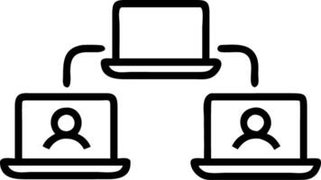 Bokeh Close up of Laptop Screens in a Team Discussion vector