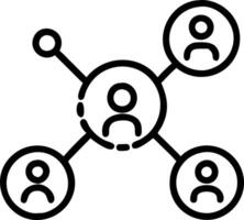 Abstract Connected Dots and Circles Representing Team Ideas vector