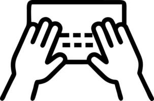 Bokeh Close Up of Hands Working on a Laptop vector