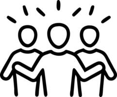 Abstract business style bokeh image of coworkers supporting each other vector