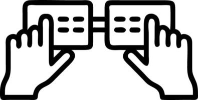 Abstract Close up of Hands Typing Together vector