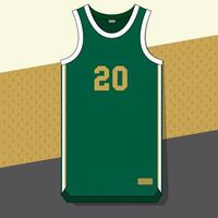 front view of basketball jersey uniform vector