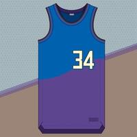 Solo basketball jersey front view violet color vector