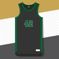 basketball front view of jersey single view upper vector