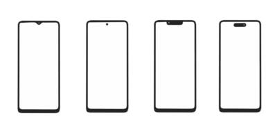 Type of smartphone design vector