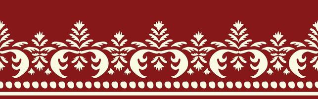 Ethnic border ornament pattern. Geometric oriental seamless pattern. Vintage element illustration. Baroque Floral Aztec tribal. Design for frame, textile, fabric, clothing, carpet, background. vector