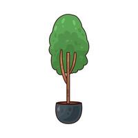 Illustration of Indoor Tree vector