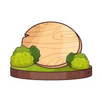 board and grass vector