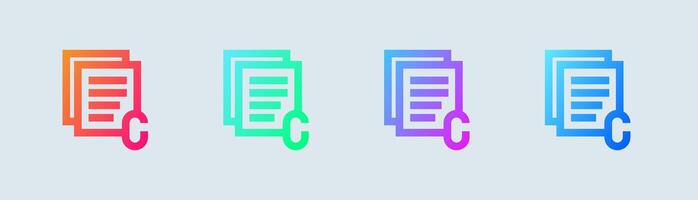 Audio recorder line icon in gradient colors. Sound signs illustration. vector