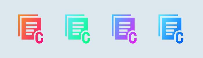 Audio recorder solid icon in gradient colors. Sound signs illustration. vector