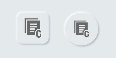 Audio recorder solid icon in neomorphic design style. Sound signs illustration. vector