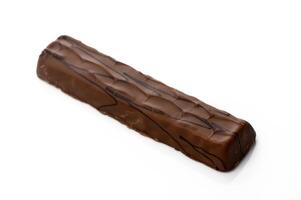 Indulging in sweet delight with a rich chocolate candy bar waiting to be enjoyed photo