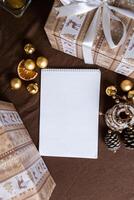 place for text on paper with new year mood photo