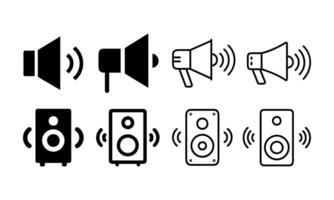 Speaker icon set vector