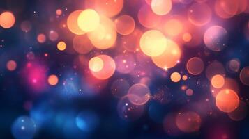 Colorful background with many small circles. The circles are of different sizes and colors. The background is blue and purple photo