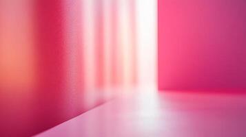 Pink wall with a white line painted on it. The wall is a vibrant shade of pink, while the white line adds a subtle contrast to the overall color scheme photo