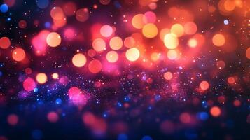 Colorful background with many small circles. The circles are of different sizes and colors. The background is blue and red photo