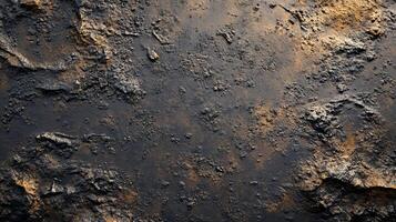 Rocky, dirty surface with a few small rocks scattered about. The surface is brown and he is weathered photo