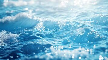 Large body of water with a lot of bubbles and foam. The water appears to be very clear and calm, with no visible waves or ripples. The bubbles and foam give the water a playful and lively appearance photo