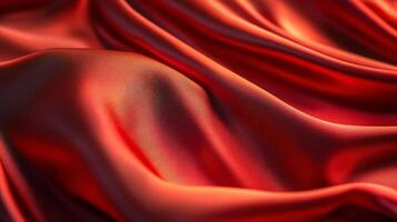 Red fabric with a pattern of squares and diamonds. The fabric is very soft and smooth. The red color gives a sense of warmth and luxury photo