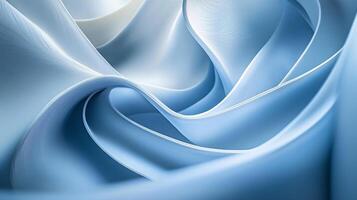 Blue fabric with a wave pattern. The wave pattern is very intricate and detailed photo