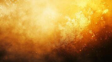 Bright yellow background with a lot of orange dust and smoke. The dust and smoke create a sense of chaos and destruction, while the yellow background adds a sense of warmth and energy to the scene photo