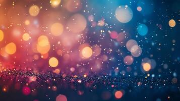 Colorful background with many small dots. The dots are of different colors and sizes. The background is blurry and the dots are scattered all over it photo