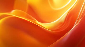 Bright orange wave with a yellow background. The orange color is vibrant and energetic, giving the impression of movement and excitement. The wave appears to be flowing and dynamic photo