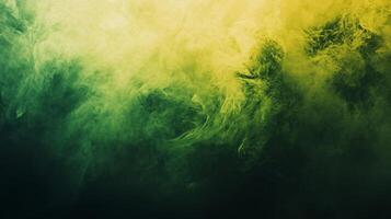 Green and yellow background with a blurry, smudged look. The background is filled with green and yellow colors, giving it a vibrant and energetic feel. The smudged look adds a sense of movement photo