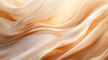 Very long, flowing piece of fabric with a lot of texture. The fabric is tan in color and he is made of a material that is not very smooth. The texture of the fabric gives it a sense of depth photo