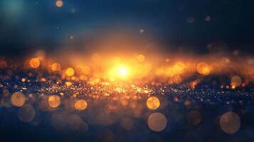 Blurry image of a sun with a lot of light and a lot of light reflecting off of it photo
