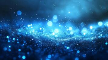 Blue background with many small blue dots. The dots are scattered all over the background, creating a sense of movement and energy. The blue color gives the image a calming and peaceful mood photo