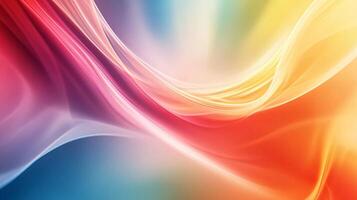 Colorful, abstract painting with a blue and orange swirl. The painting is full of vibrant colors and has a sense of movement photo