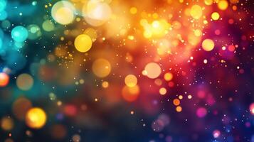 Colorful background with many small circles. The circles are of different sizes and colors. The background is a mix of blue, red, and yellow. The circles are scattered all over the background photo