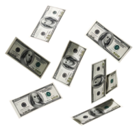 Realistic 100 Dollar Banknotes Flying Perfect for Design Projects png