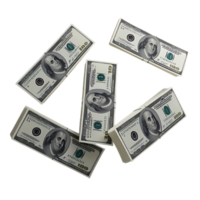 High Quality Flying 100 Dollar Bills with Transparent Background png