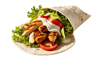 Chicken Wrap Image for Lunch Menu Design png